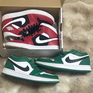 Nike Women's Red and Green Sneakers